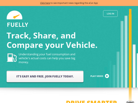 'fuelly.com' screenshot