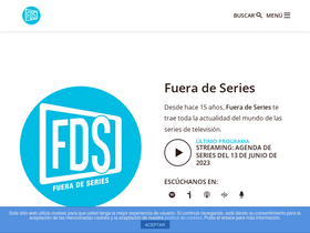 'fueradeseries.com' screenshot