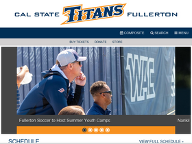 'fullertontitans.com' screenshot