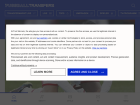 'fussballtransfers.com' screenshot