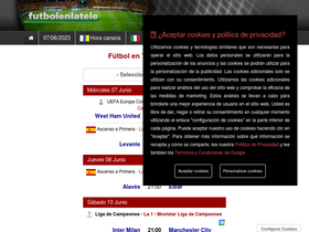 'futbolenlatele.com' screenshot