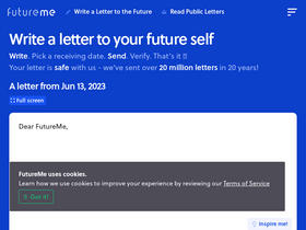 'futureme.org' screenshot