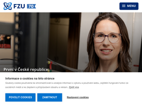 'fzu.cz' screenshot