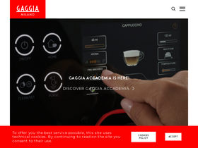 'gaggia.com' screenshot