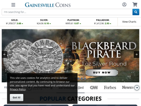'gainesvillecoins.com' screenshot