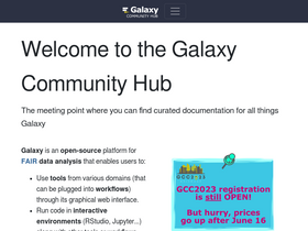 'galaxyproject.org' screenshot