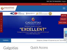 'galgotiacollege.edu' screenshot