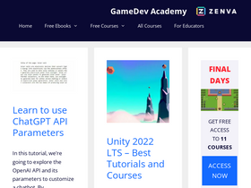 'gamedevacademy.org' screenshot