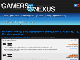 'gamersnexus.net' screenshot