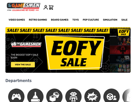 'gamesmen.com.au' screenshot
