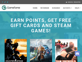 'gametame.com' screenshot