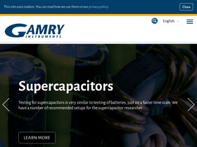'gamry.com' screenshot