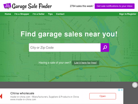 'garagesalefinder.com' screenshot