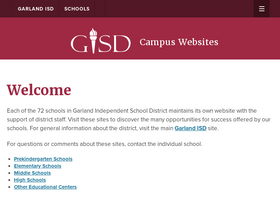 'garlandisdschools.net' screenshot