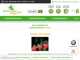 'gartencenter-shop24.de' screenshot