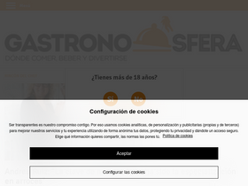 'gastronosfera.com' screenshot
