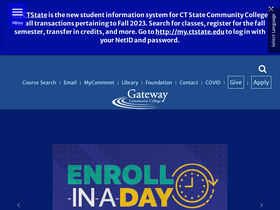 'gatewayct.edu' screenshot