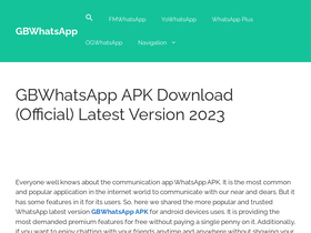 'gbwhatsapp.pk' screenshot
