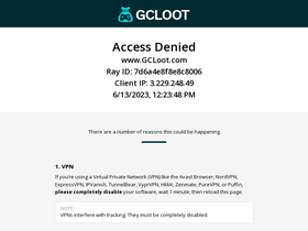 'gcloot.com' screenshot