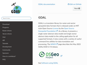 'gdal.org' screenshot