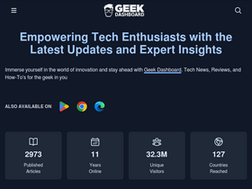 'geekdashboard.com' screenshot