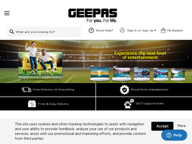 'geepas.com' screenshot