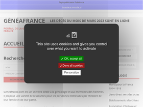 'geneafrance.com' screenshot