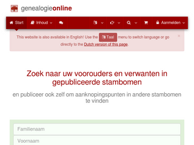 'genealogieonline.nl' screenshot