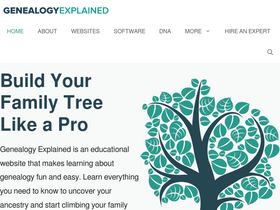 'genealogyexplained.com' screenshot