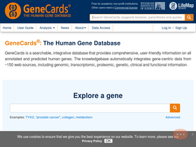 'genecards.org' screenshot