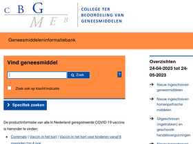 'geneesmiddeleninformatiebank.nl' screenshot