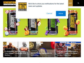 'generationiron.com' screenshot