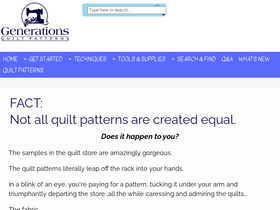 'generations-quilt-patterns.com' screenshot