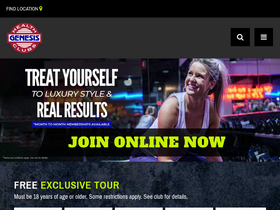'genesishealthclubs.com' screenshot