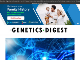 'geneticsdigest.com' screenshot
