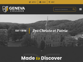 'geneva.edu' screenshot