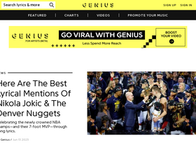 'genius.com' screenshot
