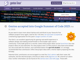 'gentoo.org' screenshot