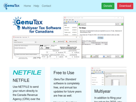 'genutax.ca' screenshot