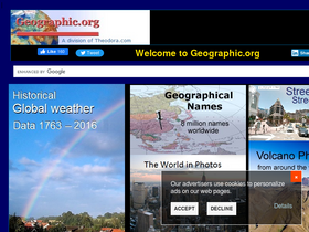 'geographic.org' screenshot