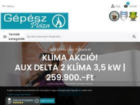 'gepeszplaza.hu' screenshot