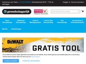 'gereedschappelijk.nl' screenshot
