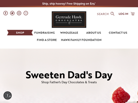 'gertrudehawkchocolates.com' screenshot