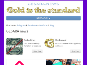 'gesara.news' screenshot