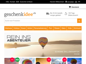 'geschenkidee.ch' screenshot