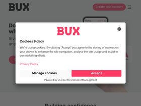 'getbux.com' screenshot