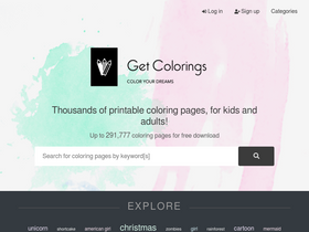 'getcolorings.com' screenshot