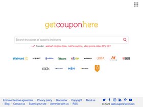 'getcouponhere.com' screenshot