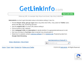 'getlinkinfo.com' screenshot