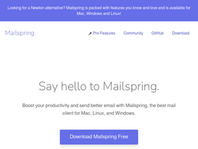 'getmailspring.com' screenshot